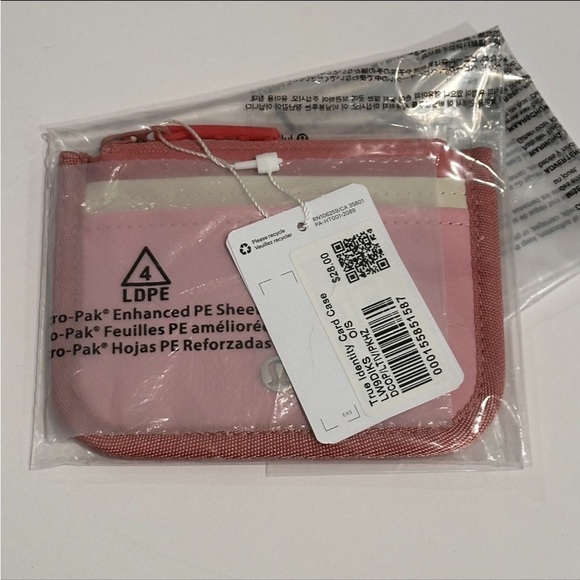 Lululemon Athletica Pink and White Key & Card Holder - Picture 3 of 6
